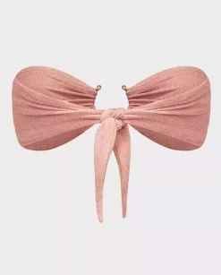 Błyszczący top od bikini Pink Sparkle