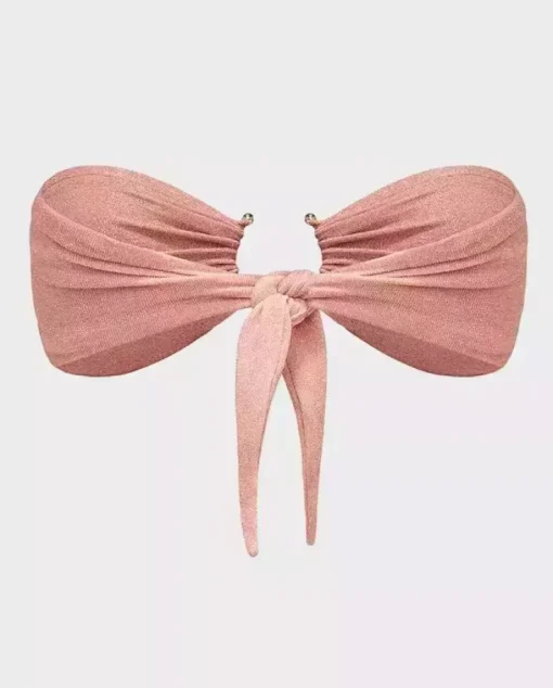 Błyszczący top od bikini Pink Sparkle