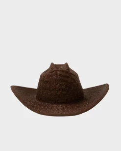 Ciemnobrązowy kapelusz Small Brim Cowboy Hat