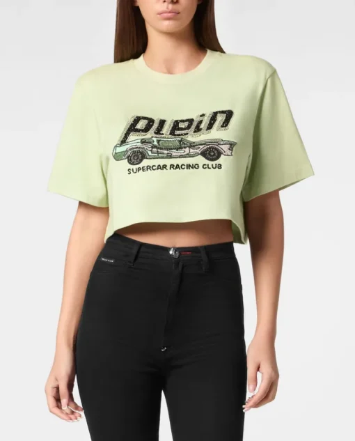Crop top z nadrukiem