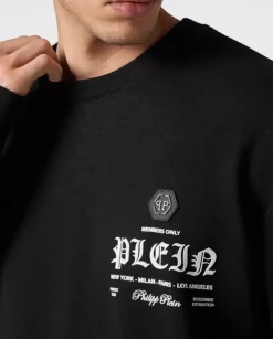 Czarna bawełniana bluza LS