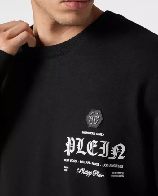 Czarna bawełniana bluza LS
