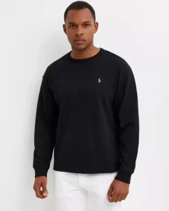 Czarna bawełniana bluza z logo Relaxed Fit