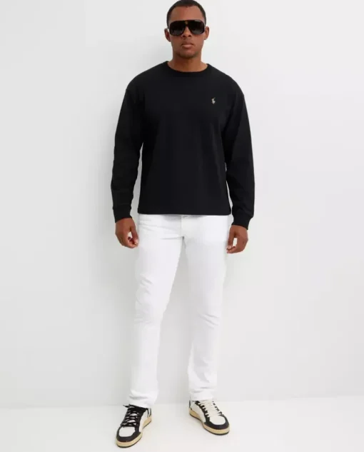Czarna bawełniana bluza z logo Relaxed Fit
