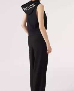 Czarna bluza bez rękawów Laya