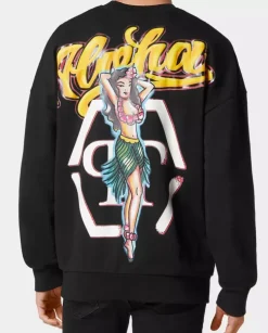 Czarna bluza Hawaii