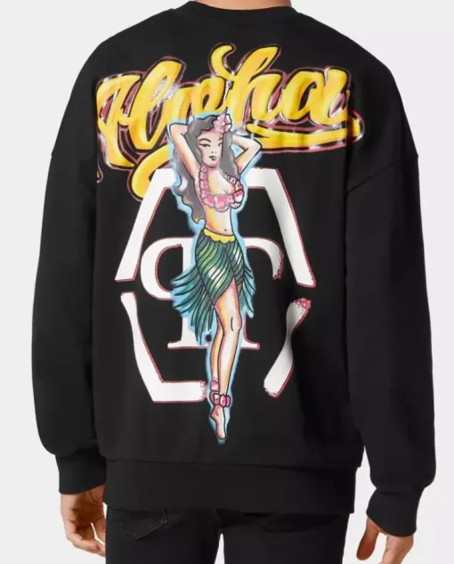 Czarna bluza Hawaii