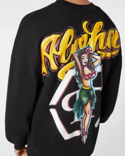 Czarna bluza Hawaii