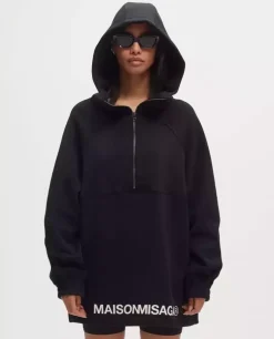 Czarna bluza oversize z kapturem