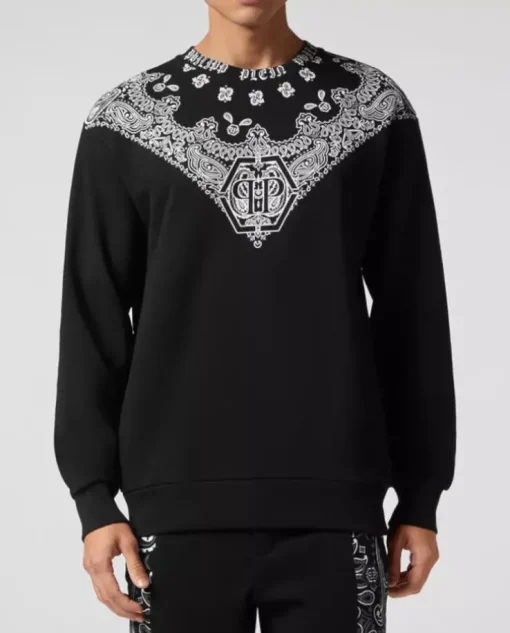 Czarna bluza Paisley Bandana