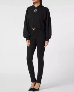 Czarna bluza z kapturem Crystal Hexagon