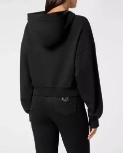 Czarna bluza z kapturem Crystal Hexagon