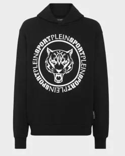 Czarna bluza z kapturem Carbon Tiger