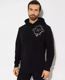 Czarna bluza z kapturem Chrome