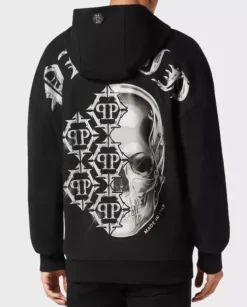 Czarna bluza z kapturem Chrome