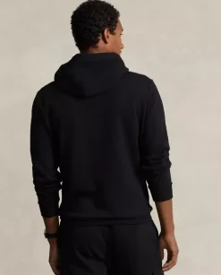 Czarna bluza z kapturem i zielonym logo