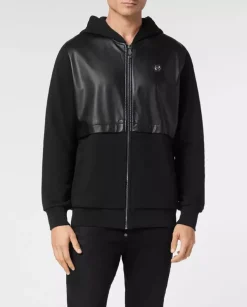 Czarna bluza z kapturem LS