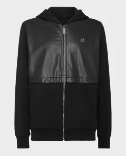 Czarna bluza z kapturem LS