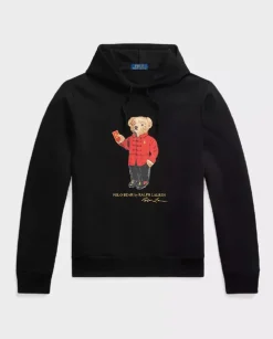 Czarna bluza z kapturem Polo Bear