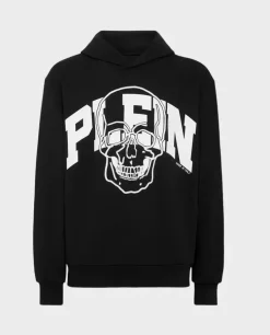 Czarna bluza z kapturem Skull