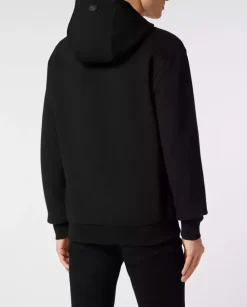 Czarna bluza z kapturem Skull
