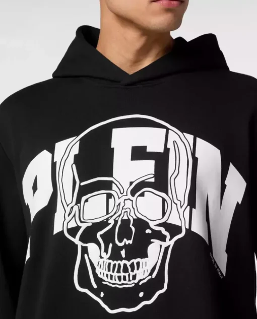 Czarna bluza z kapturem Skull