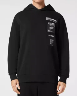 Czarna bluza z kapturem Scratch