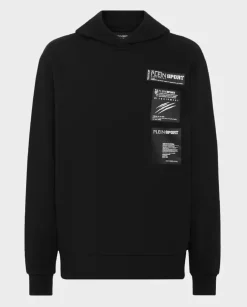 Czarna bluza z kapturem Scratch