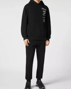 Czarna bluza z kapturem Scratch