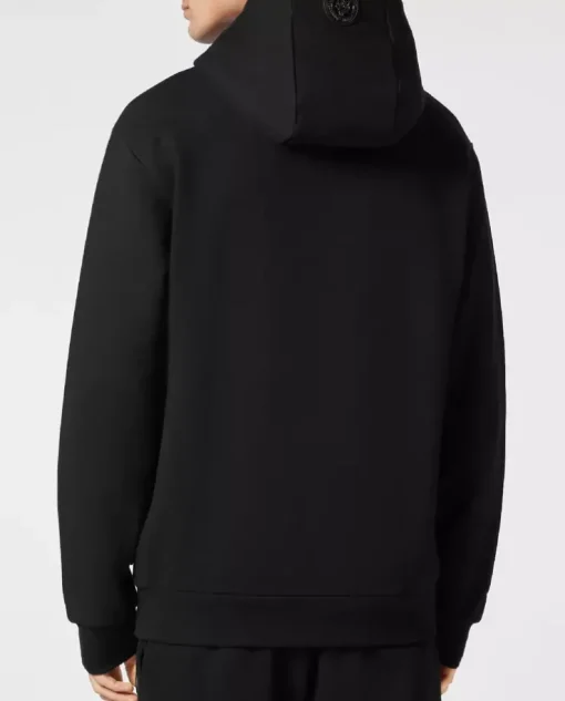 Czarna bluza z kapturem Scratch