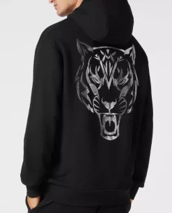 Czarna bluza z kapturem Tiger