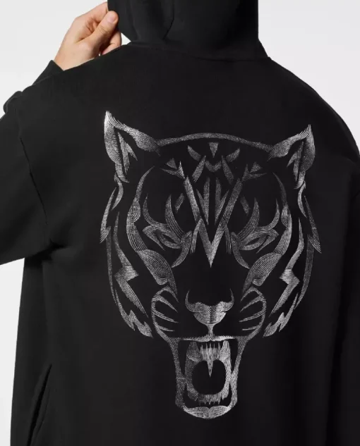 Czarna bluza z kapturem Tiger