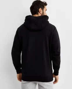 Czarna bluza z kapturem z logo
