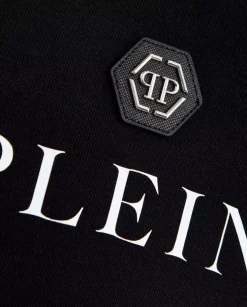 Czarna bluza z kapturem z logo