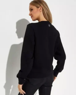 Czarna bluza z kryształową czaszką