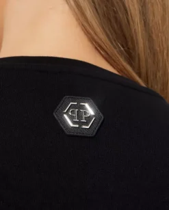 Czarna bluza z kryształową czaszką