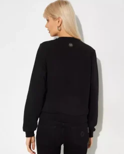 Czarna bluza z kryształowym sercem