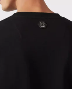 Czarna bluza z monogramem Glass