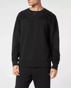 Czarna bluza z monogramem