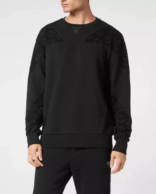 Czarna bluza z monogramem