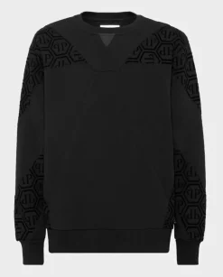 Czarna bluza z monogramem