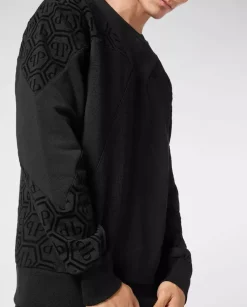 Czarna bluza z monogramem