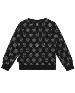 Czarna bluza z monogramem