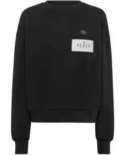 Czarna bluza z naszywką z logo
