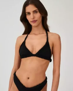 Czarna góra od bikini Self Portrait