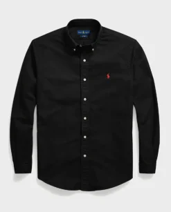 Czarna koszula Oxford Custom Fit