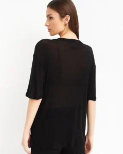 Czarna koszulka oversize