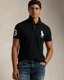Czarna koszulka polo Custom Slim Fit