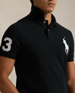 Czarna koszulka polo Custom Slim Fit