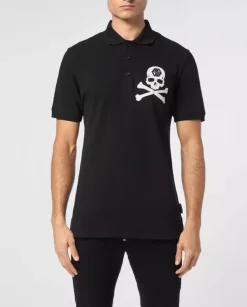 Czarna koszulka polo SS Skull&Bones